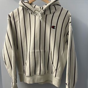 White Striped Hoodie